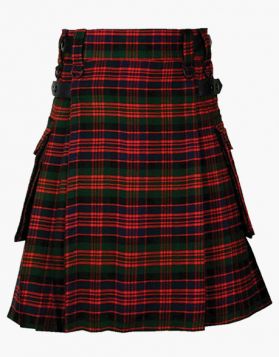 Macdonald Tartan Utility Kilt with Pockets - front Image