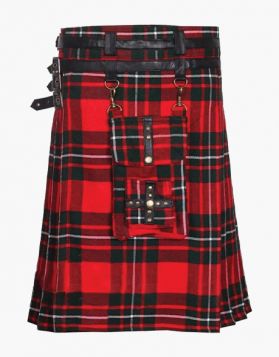  MacGregor Tartan Utility Kilt with Fastening Straps - Front Image 
