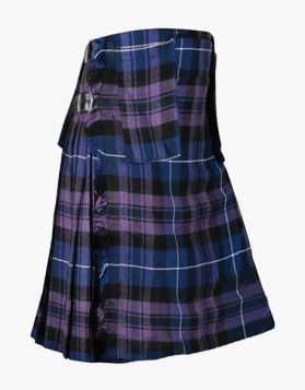 Men Pride of Scotland Tartan Utility Kilt with Front Pockets