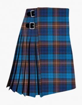 Mens Buchanan Blue Tartan Kilt - Front Image 