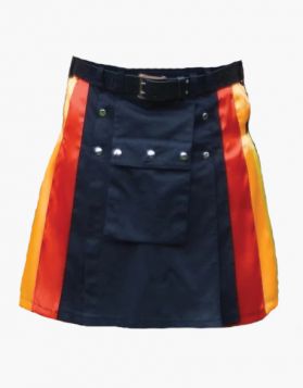 Mens Pride Rainbow Utility Kilt - Front Image 