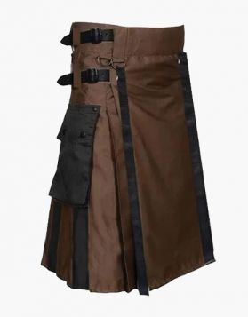 Modern Brown and Black Hybrid Kilt