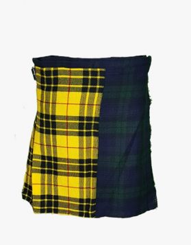 MODERN DESIGN YELLOW AND BLACK TARTAN KILT WOMENS