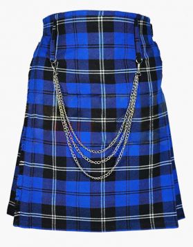 Modern Ramsay Blue Tartan Utility Kilt  - Front Image