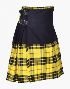 New Macleod of Lewis with Black Hybrid Kilt- Front Image