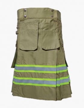 
Olive Green Utility Firefighter Kilt - Front Image