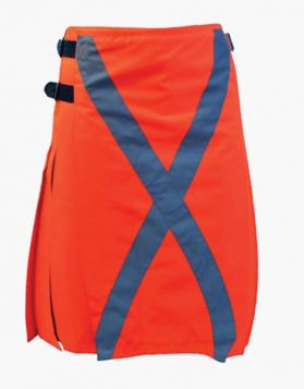 Orange Firefighter Turnout Kilt - Front Image 