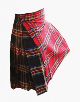 Royal and Black Stewart Tartan Kilt -Side Image