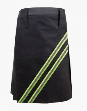 Scottish Black Firefighter Utility Kilt- Front Image