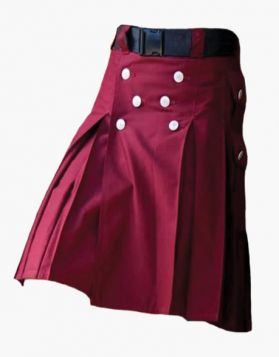 Tactical Kilt Mahroon Cargo Style
